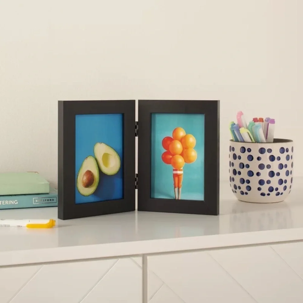 Black Tri Circular Rosewood Picture Frame